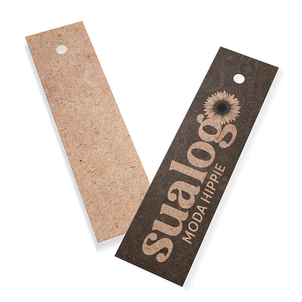 Tags Padrão Furo Kraft 250g Sem Laminação E Sem Verniz (91X25mm)