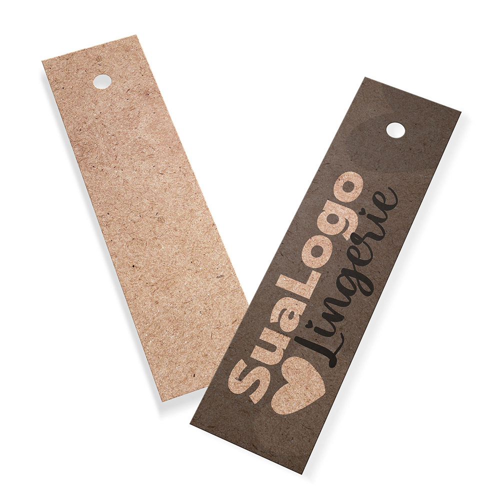 Tags Padrão Furo Kraft 250g Sem Laminação E Sem Verniz (91X25mm)