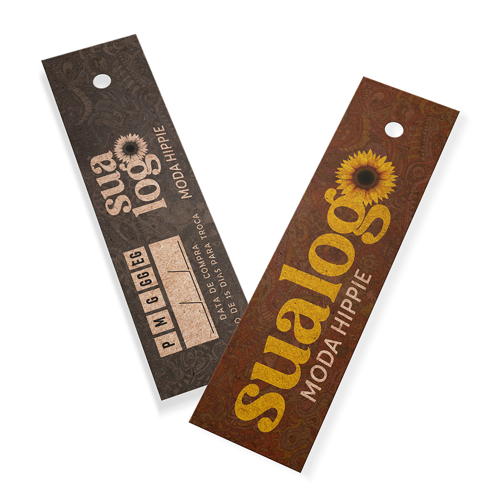 Tags Padrão Furo Kraft 250g Sem Laminação E Sem Verniz (91X25mm)