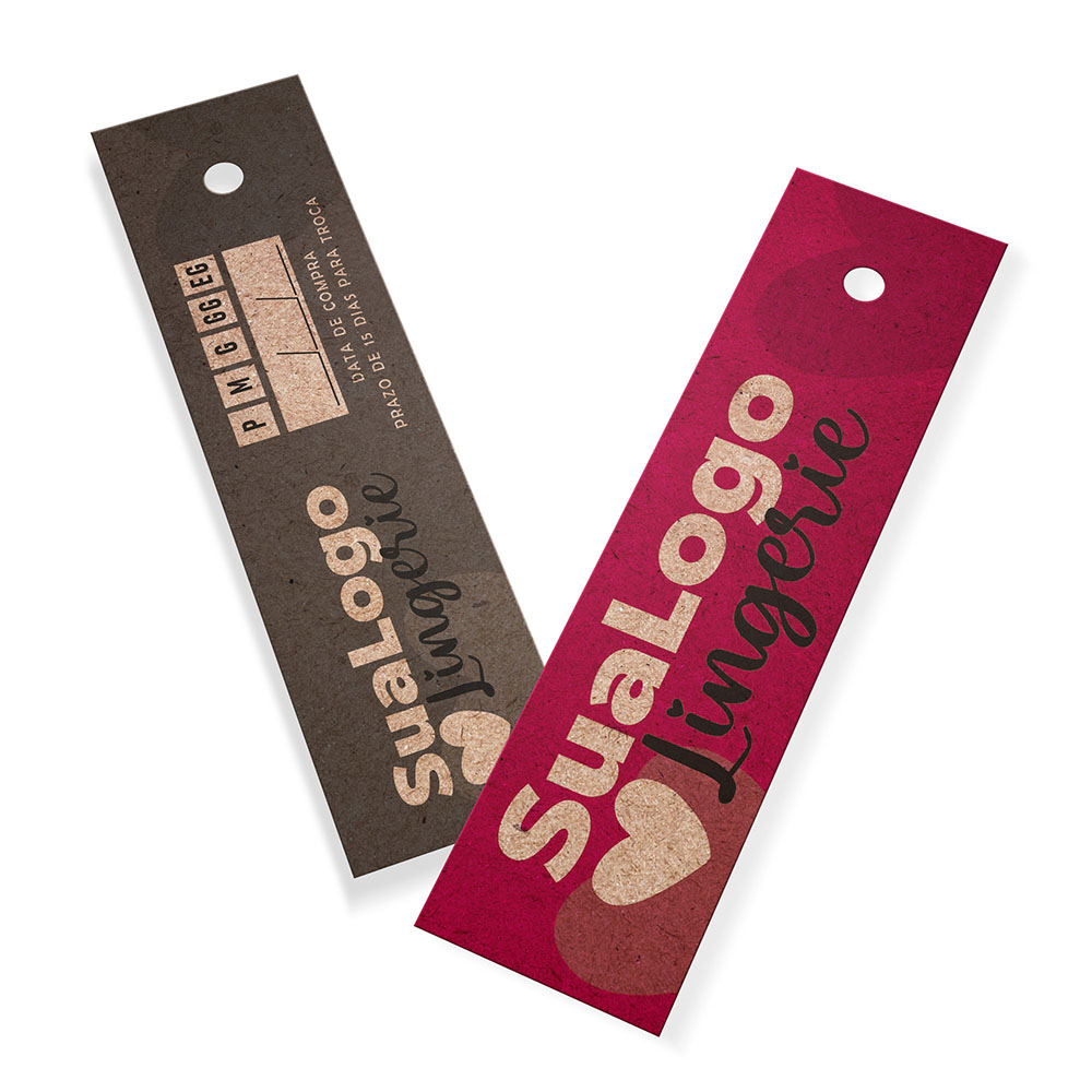 Tags Padrão Furo Kraft 250g Sem Laminação E Sem Verniz (91X25mm)