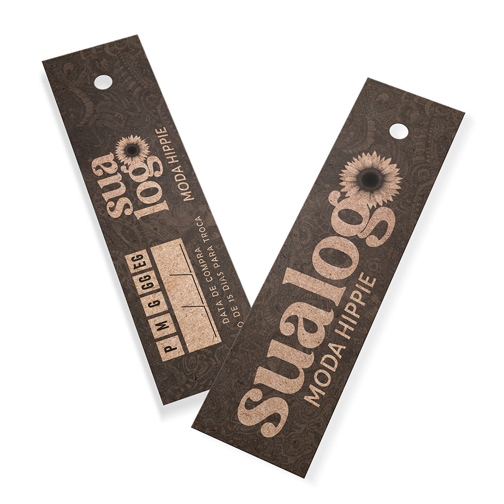 Tags Padrão Furo Kraft 250g Sem Laminação E Sem Verniz (91X25mm)