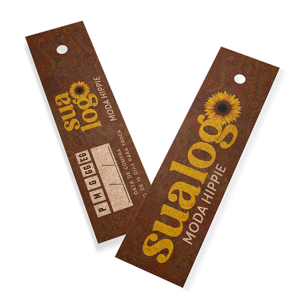 Tags Padrão Furo Kraft 250g Sem Laminação E Sem Verniz (91X25mm)