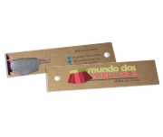Tags Especiais Kraft 250g Sem Laminação E Sem Verniz Com Tinta Branca 250g (91x25mm)
