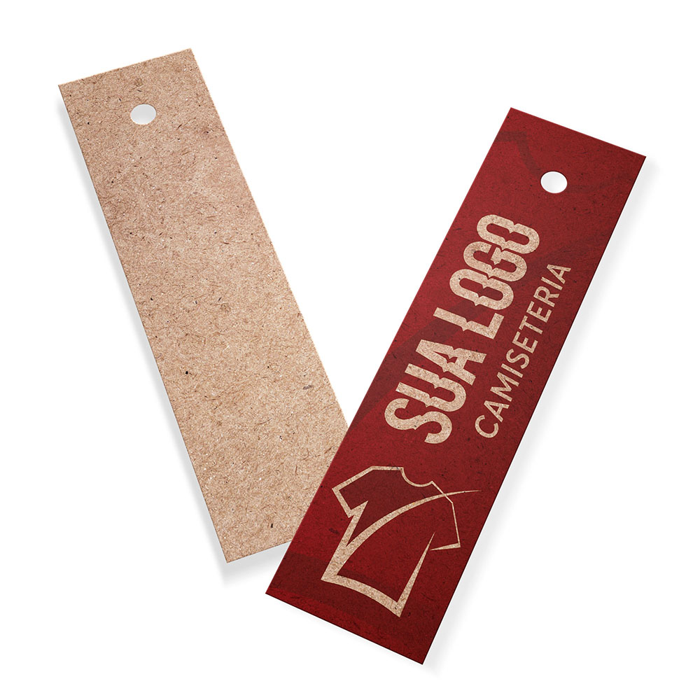 Tags Padrão Furo Kraft 250g Sem Laminação E Sem Verniz (91X25mm)
