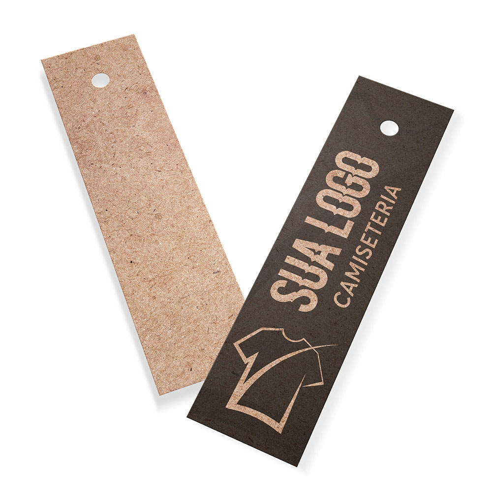 Tags Padrão Furo Kraft 250g Sem Laminação E Sem Verniz (91X25mm)