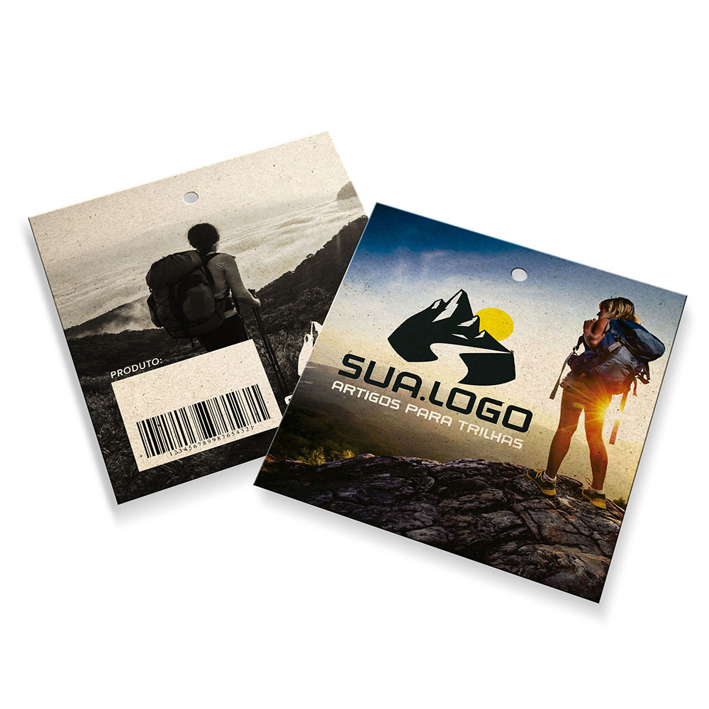 Tags Padrão Furo Reciclato 240g Sem Laminação E Sem Verniz (91x102mm)