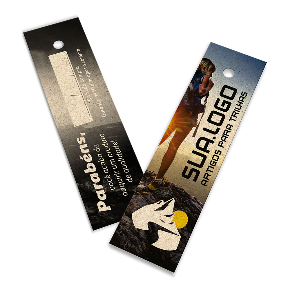 Tags Padrão Furo Reciclato 240g Sem Laminação E Sem Verniz (91x25mm)