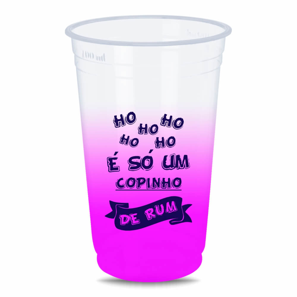 Copo Descartável de 300ml Degradê e Impressão Silk