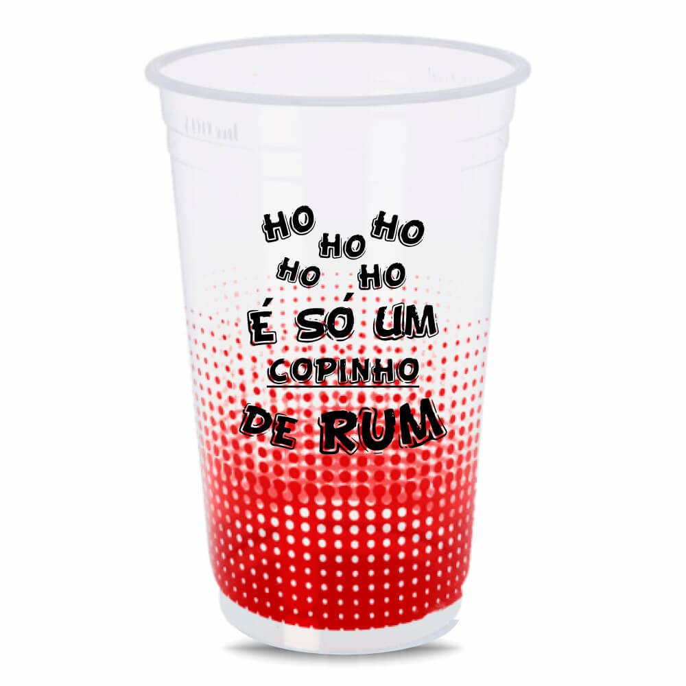 Copo Descartável de 400ml Transparente 360 e Impressão Silk