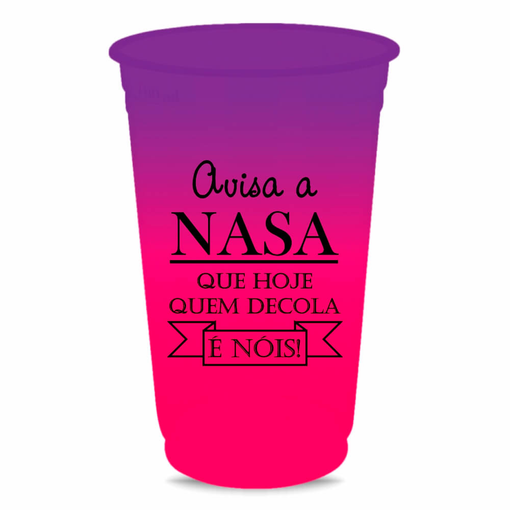 Copo Descartável de 400ml Bicolor e Impressão Silk
