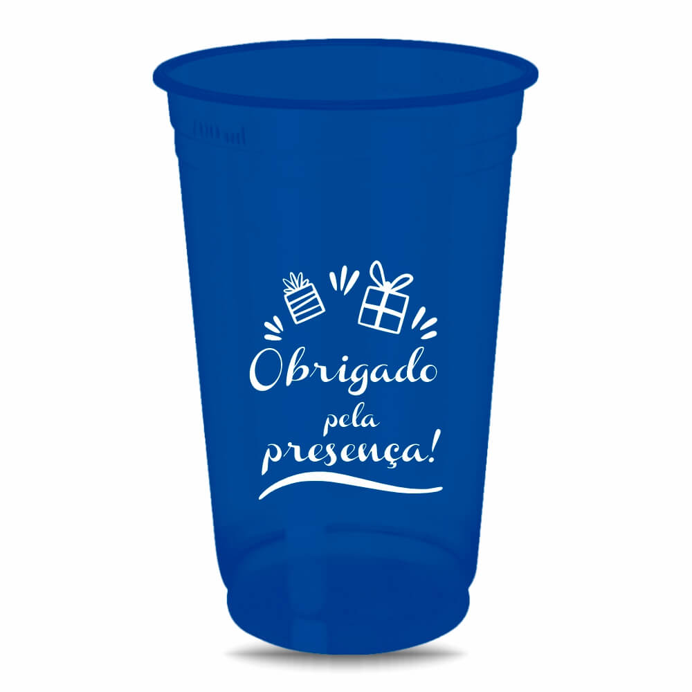 Copo Descartável de 400ml Fosco e Impressão Silk