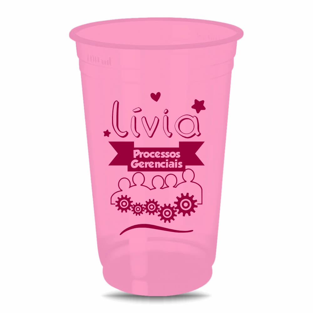 Copo Descartável de 400ml Fosco e Impressão Silk