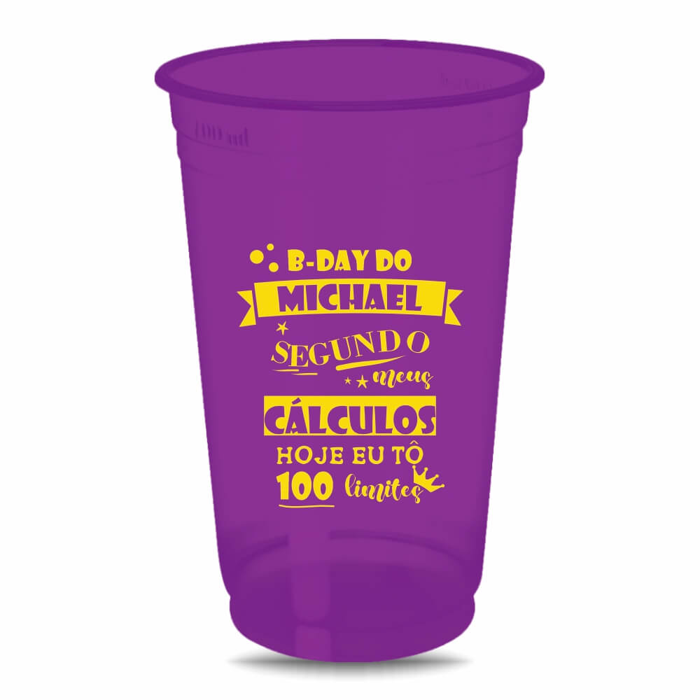 Copo Descartável de 500ml Fosco e Impressão Silk