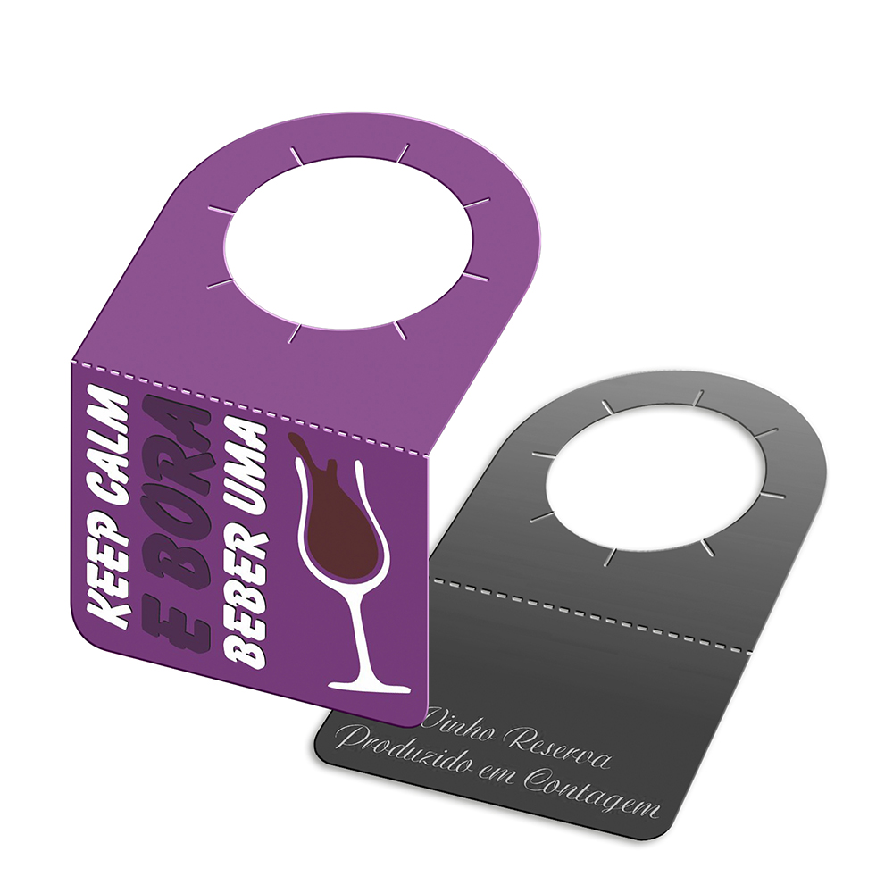 Tags Para Garrafa Couchê 250g Sem Laminação E Sem Verniz (91x102mm)