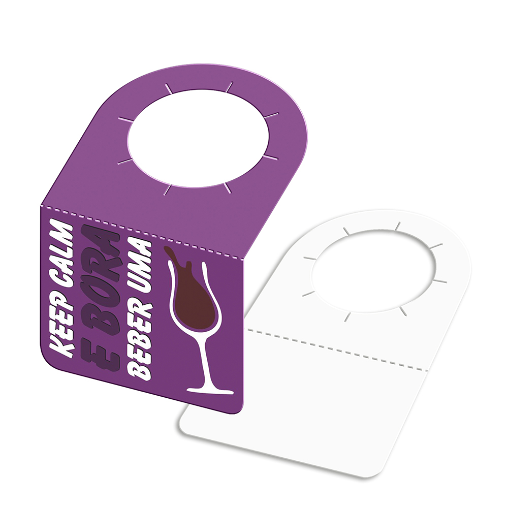 Tags Para Garrafa Couchê 250g Sem Laminação E Sem Verniz (91x102mm)