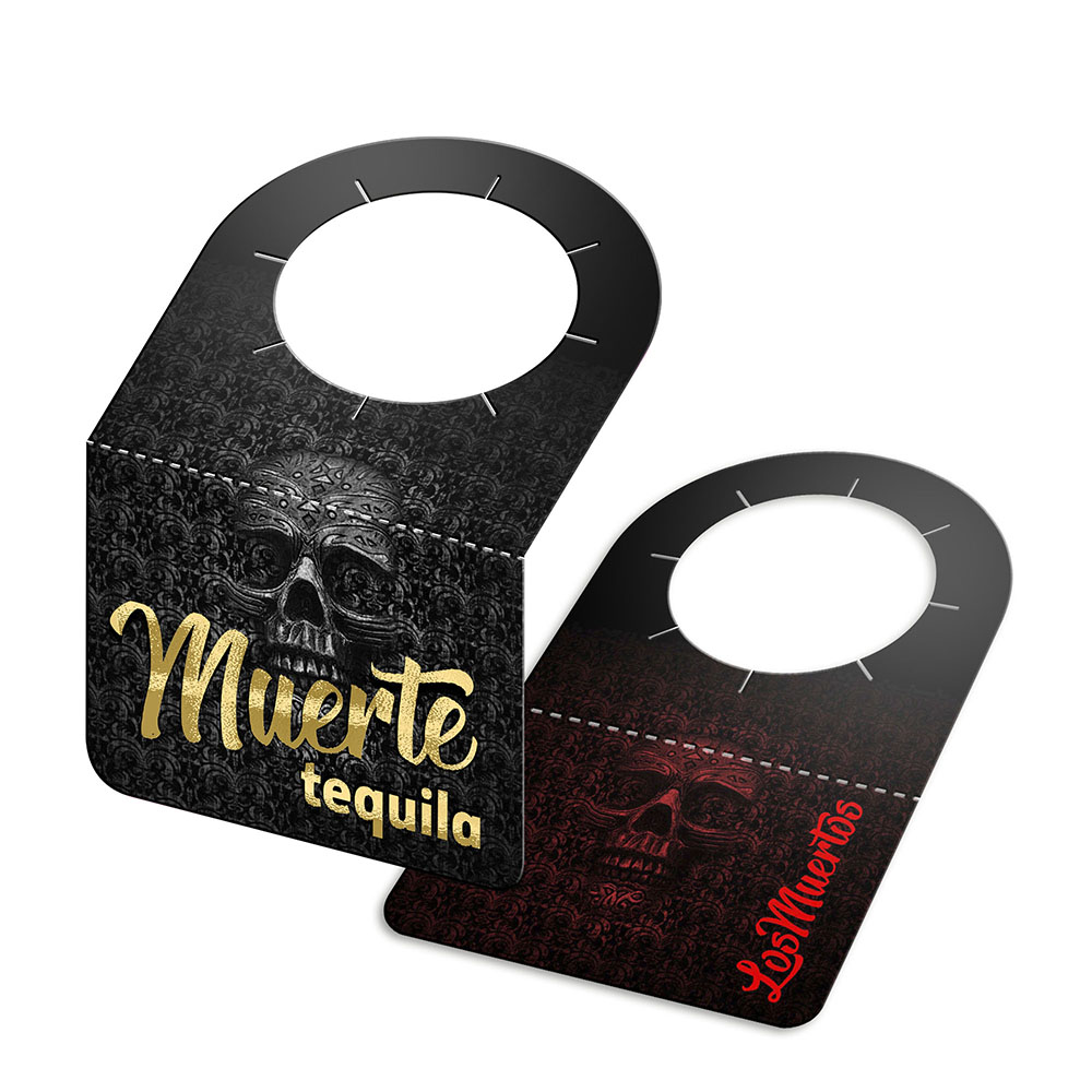 Tags Para Garrafa Couchê 300g Laminação Fosca Frente e Verso E Hotstamping Frente (91x102mm)