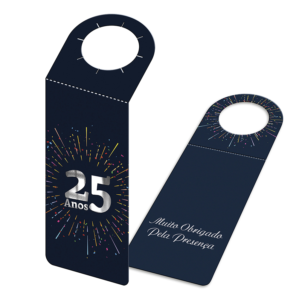 Tags Para Garrafa Couchê 300g Laminação Fosca Frente e Verso E Hotstamping Frente (91x204mm)