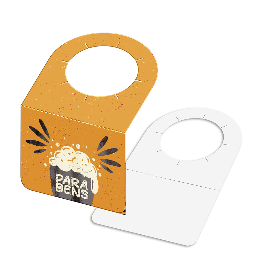 Tags Para Garrafa Couchê 300g Laminação Fosca Verniz Localizado Frente (91x102mm)