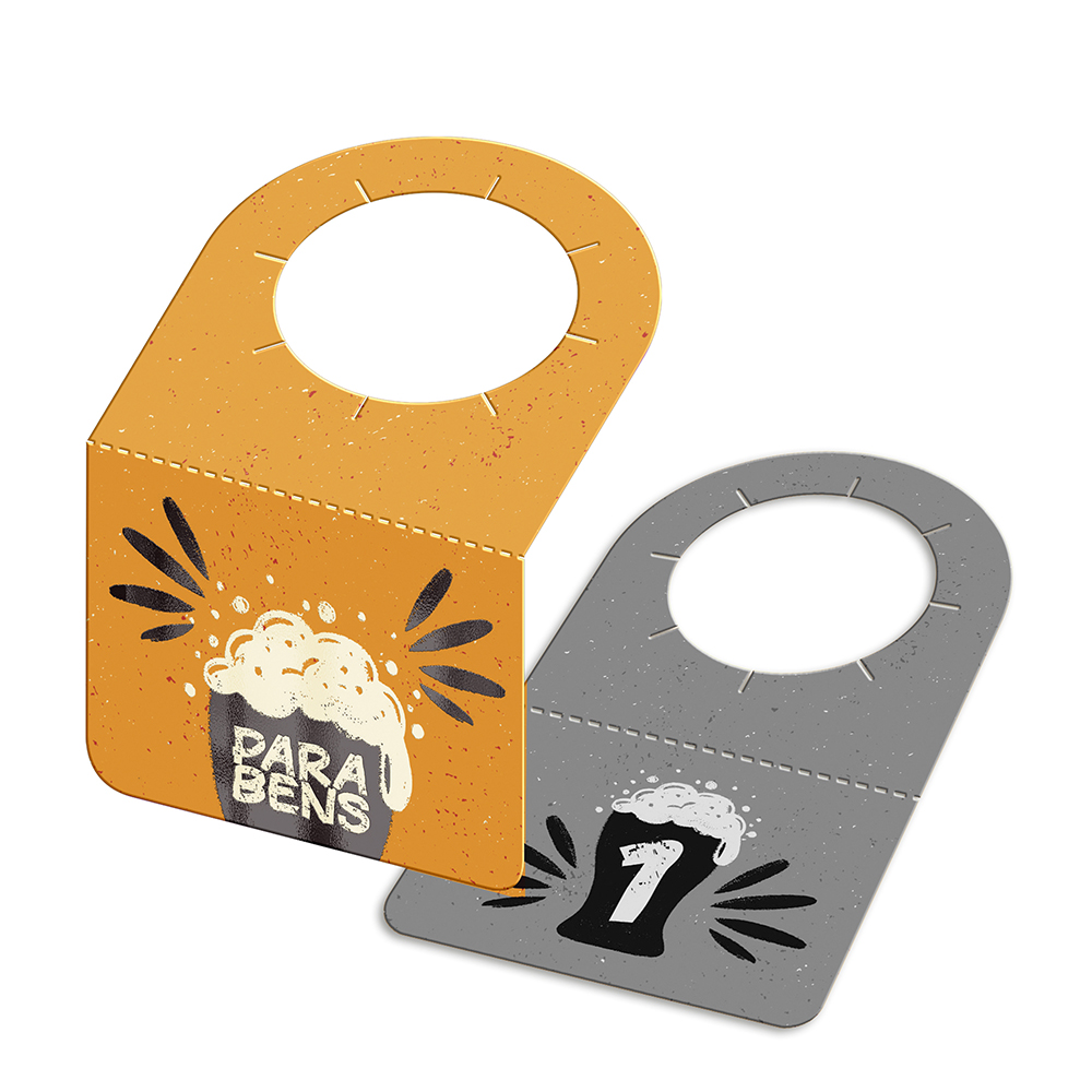 Tags Para Garrafa Couchê 300g Laminação Fosca Verniz Localizado Frente (91x102mm)