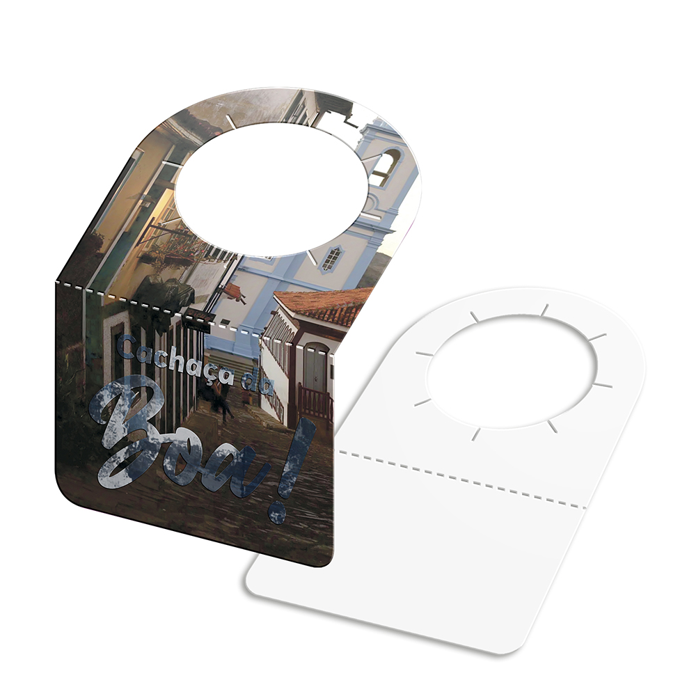 Tags Para Garrafa Couchê 300g Laminação Fosca Verniz Localizado Frente (91x102mm)