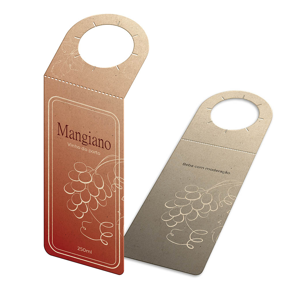 Tags Para Garrafa Reciclato 240g Sem Laminação E Sem Verniz (91x204mm)