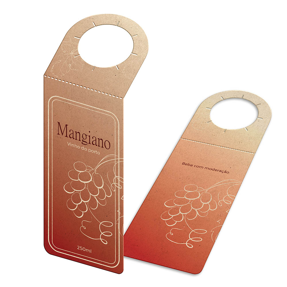 Tags Para Garrafa Reciclato 240g Sem Laminação E Sem Verniz (91x204mm)