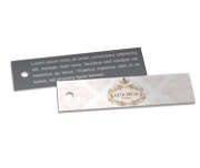 Tags Padrão Furo Supremo 255g Verniz Uv Total Frente (91x25mm)