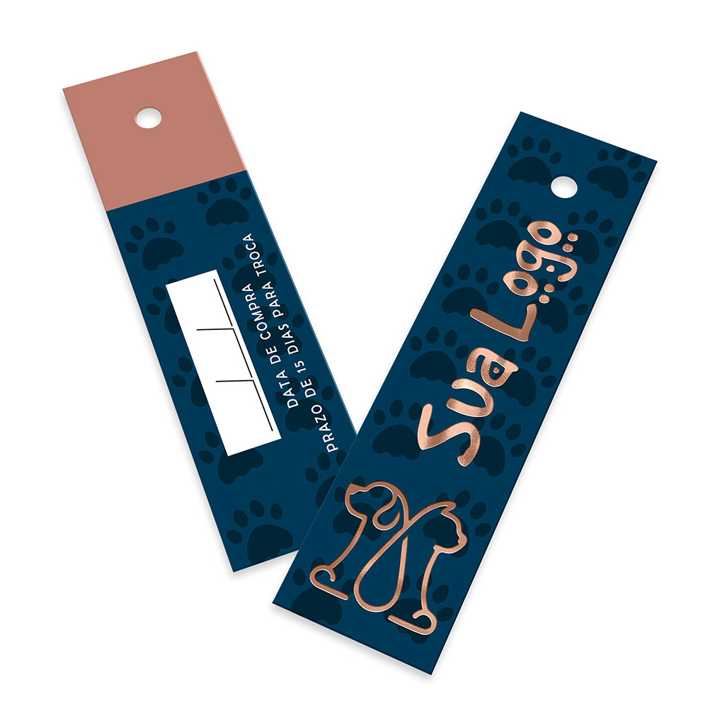 Tags Padrão Furo Couchê 300g Laminação Fosca Frente E Verso (91x25mm)