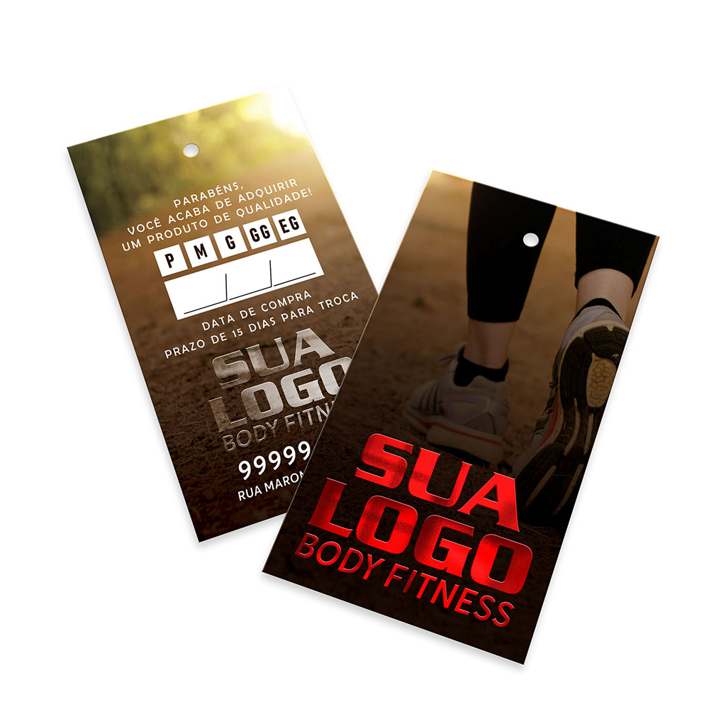 Tags Padrão Furo Couchê 300g Laminação Fosca Frente E Verso (91x51mm)