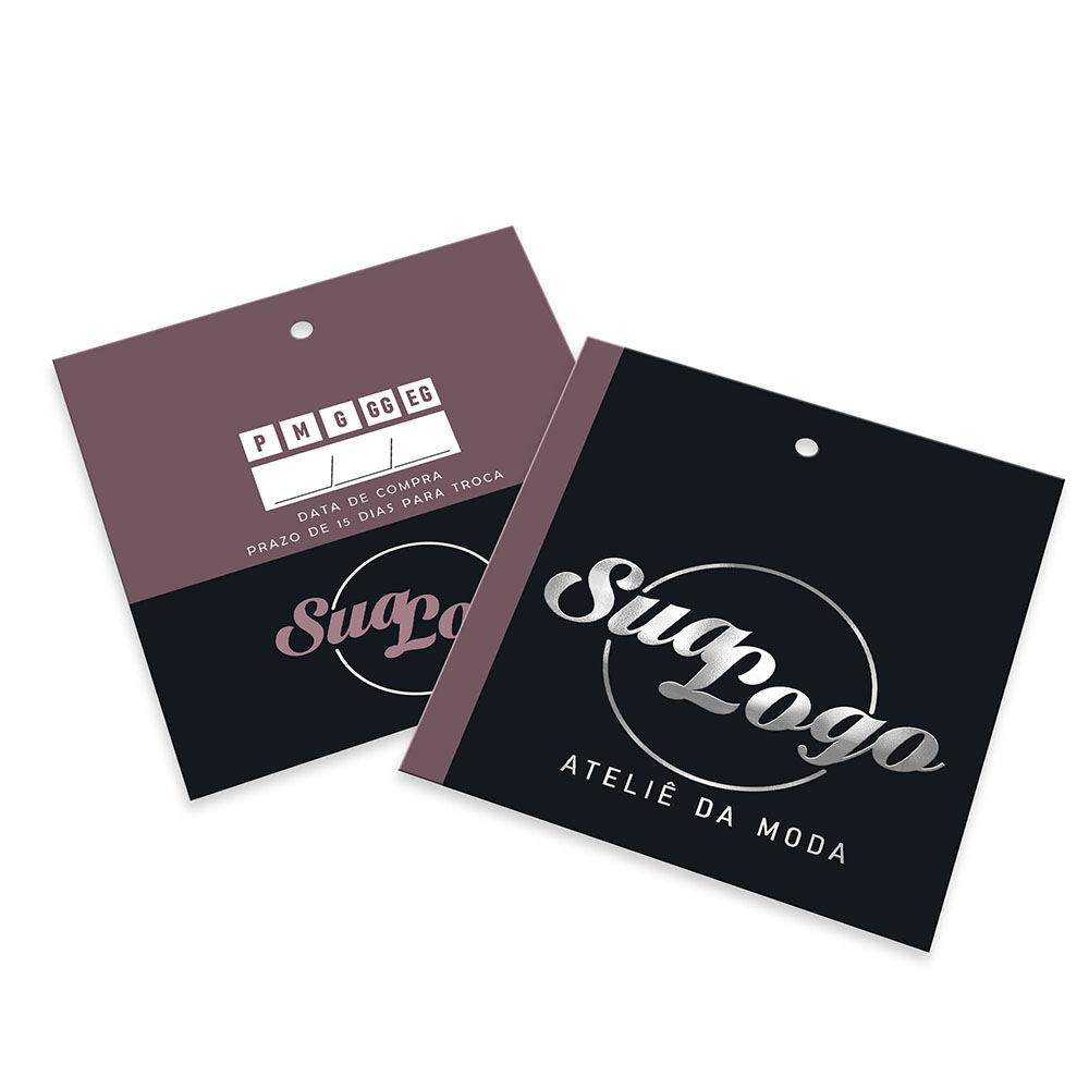 Tags Padrão Furo Couchê 300g Laminação Fosca Frente E Verso (91x102mm)