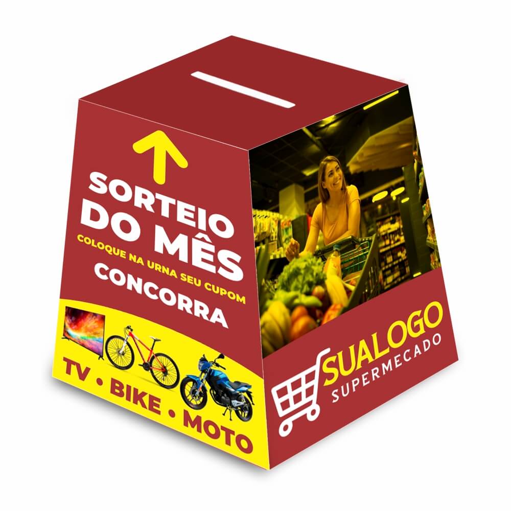 Urna Personalizada Couchê (250x250mm)