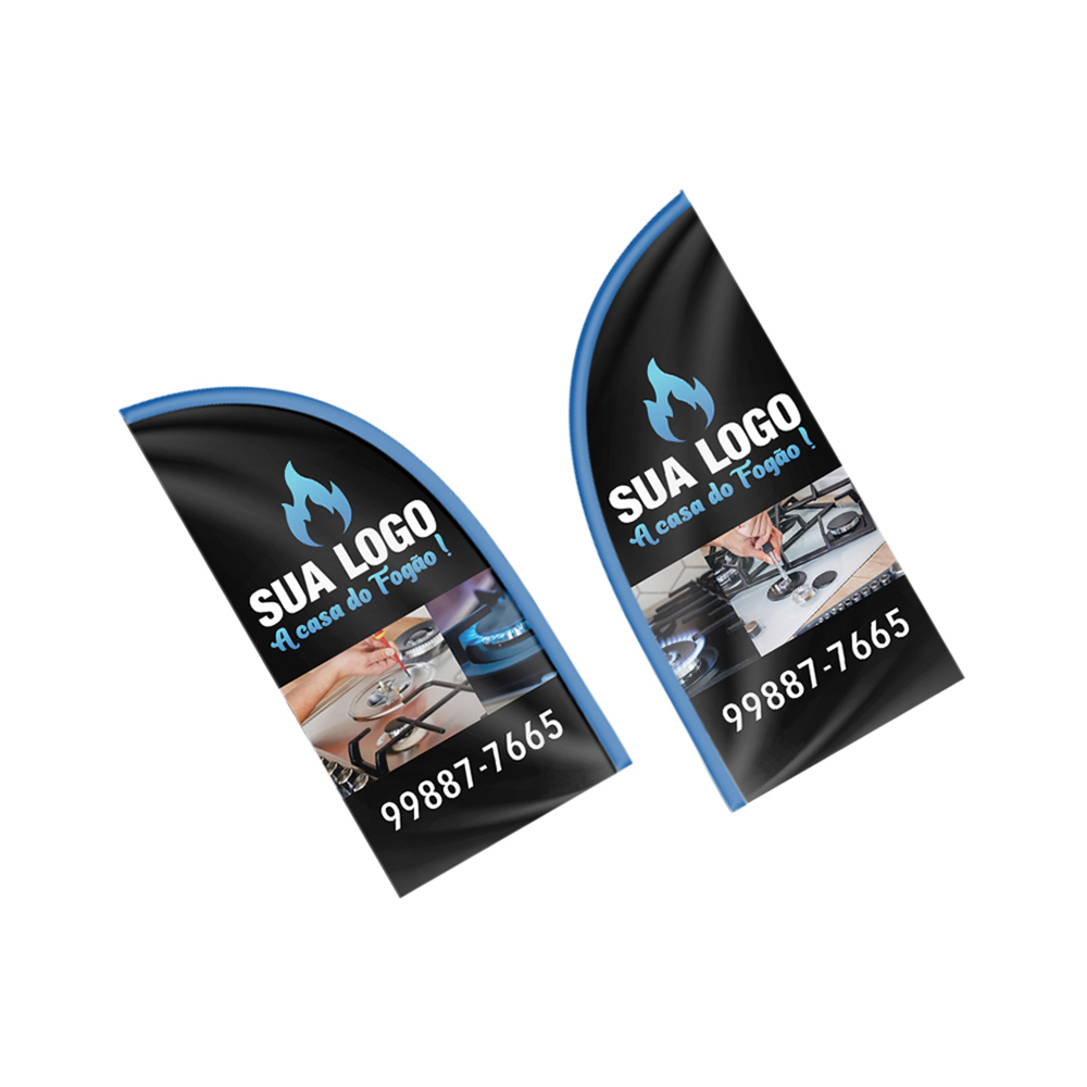 Wind Banner Bandeira Avulsa Tecido Oxford Tamanho P (Modelo Faca)