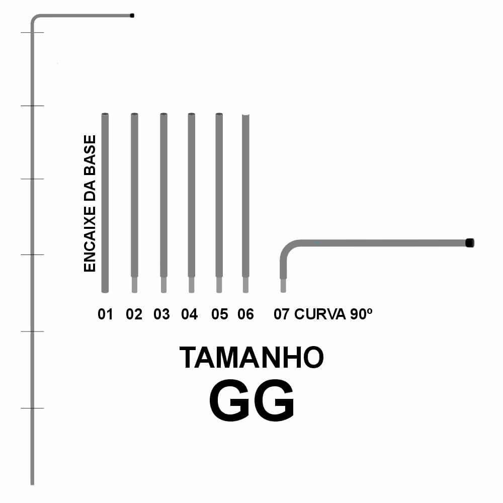 Linha De Atacado Wind Banner Peças Hastes Retangular Tamanho GG