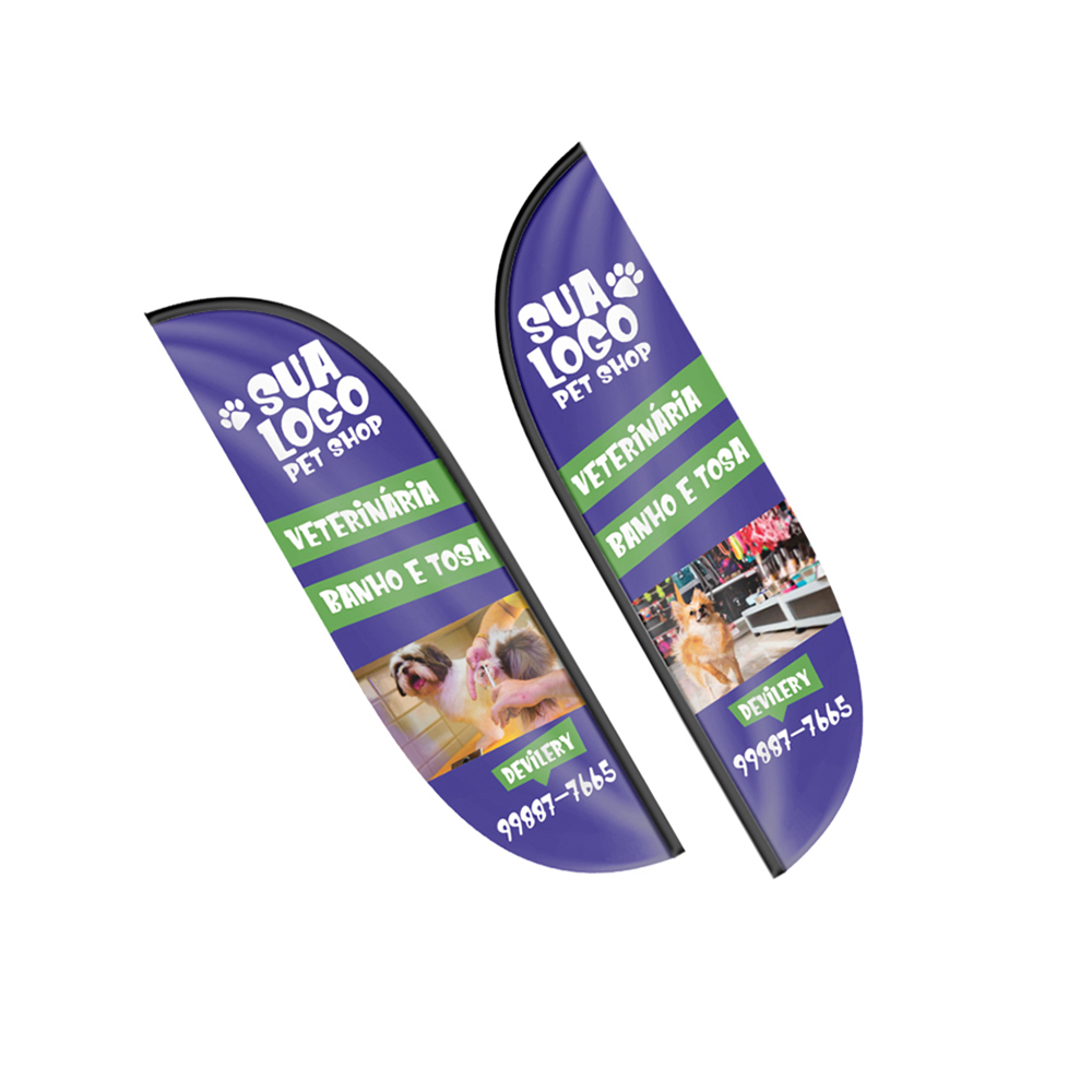 Wind Banner Bandeira Avulsa Tecido Oxford Tamanho G (Modelo Pena)