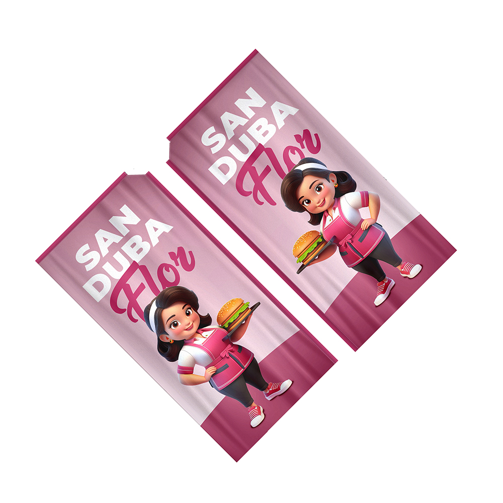 Wind Banner Bandeira Avulsa Tecido Oxford Tamanho P (Modelo Retangular)