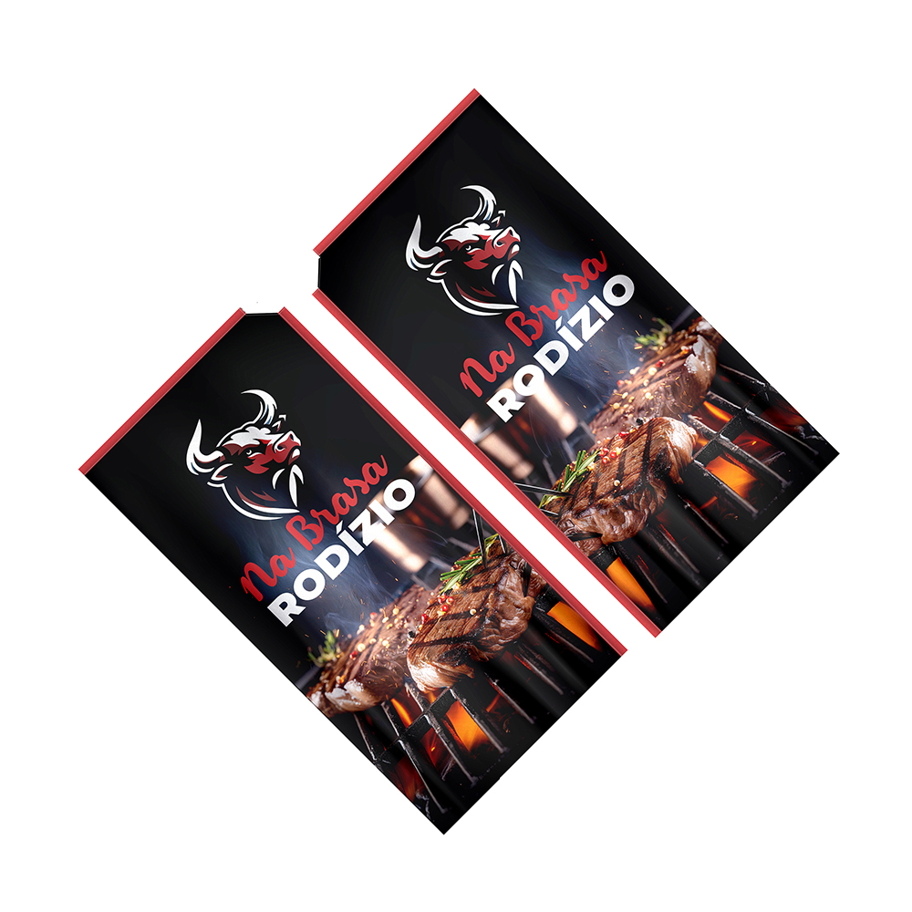 Wind Banner Bandeira Avulsa Tecido Oxford Tamanho P (Modelo Retangular)