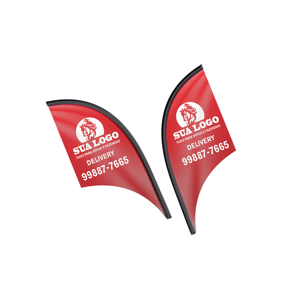 Wind Banner Bandeira Avulsa Tecido Oxford Tamanho P (Modelo Vela)