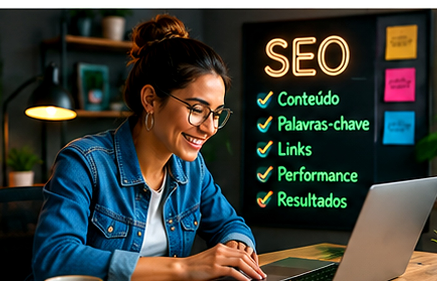 Profissional analisando estratégia de busca e desempenho de site